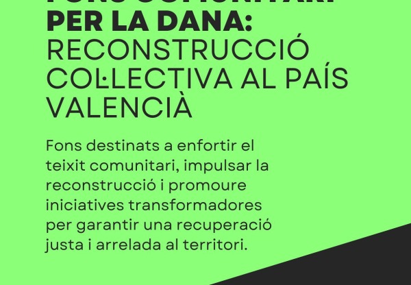 Imatge de capçalera de Fons comunitari per la DANA: resposta col·lectiva per al País Valencià